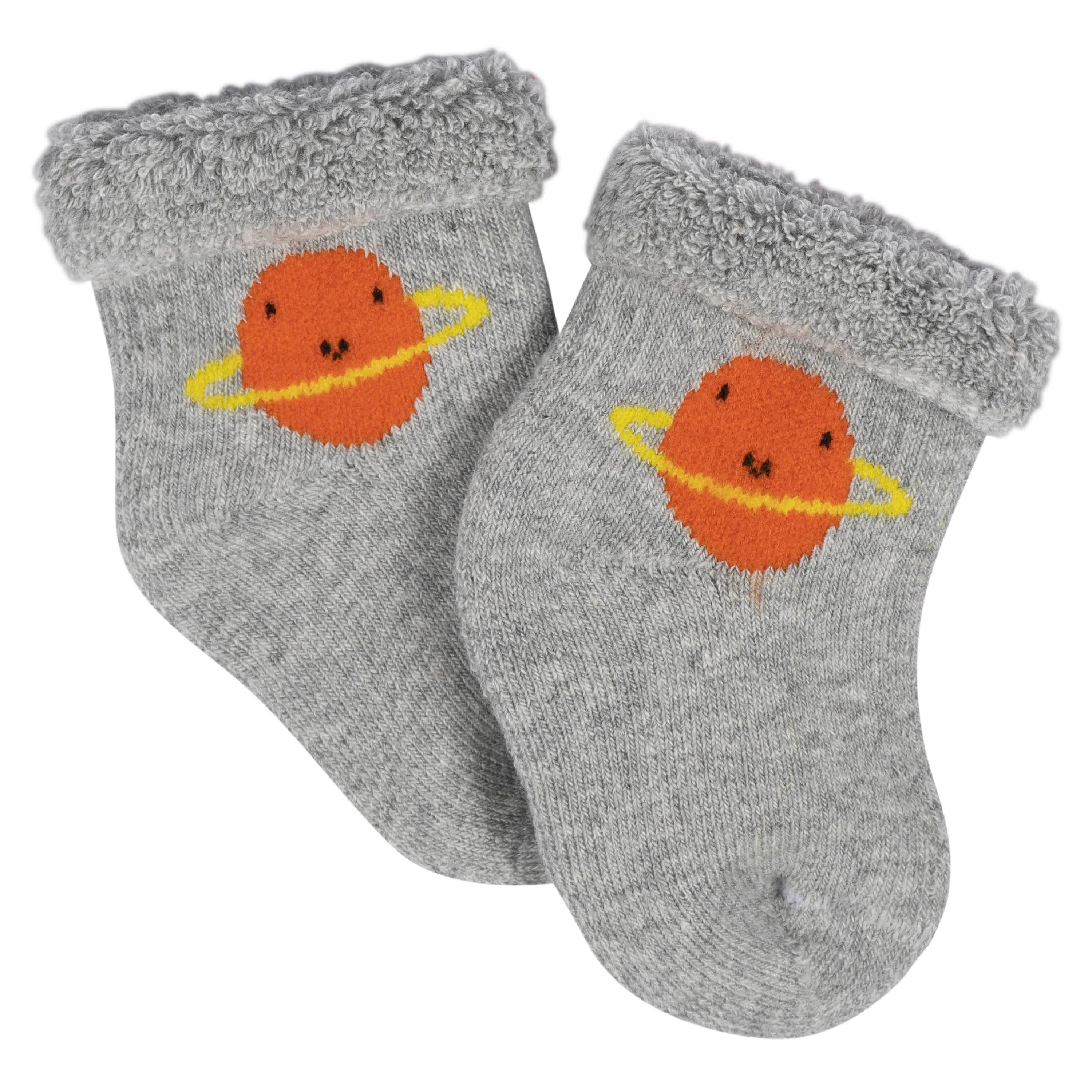 12-Pack Baby Boys Space Explorer Terry Wiggle Proof Socks