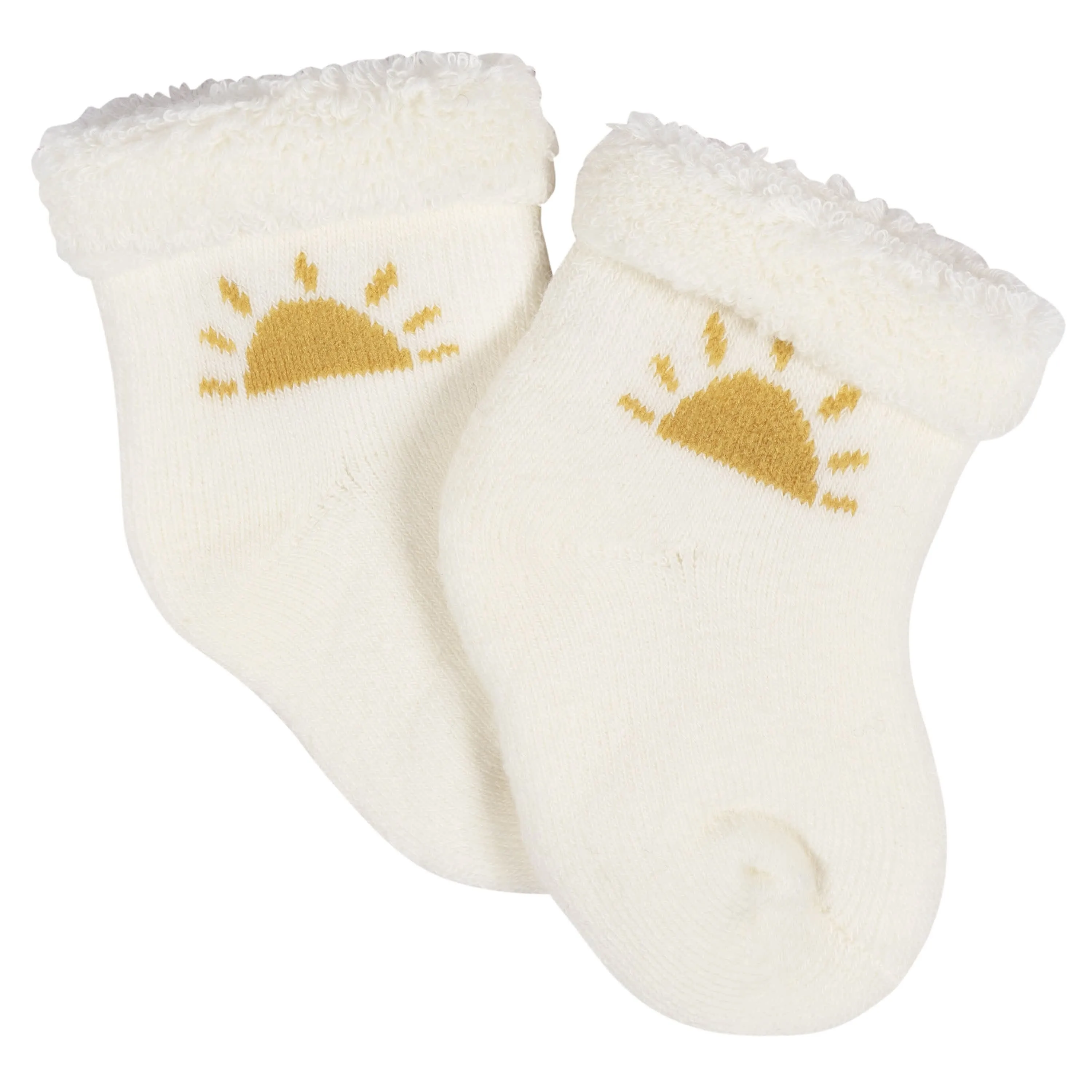 12-Pack Baby Neutral Southwest Terry Wiggle Proof Socks