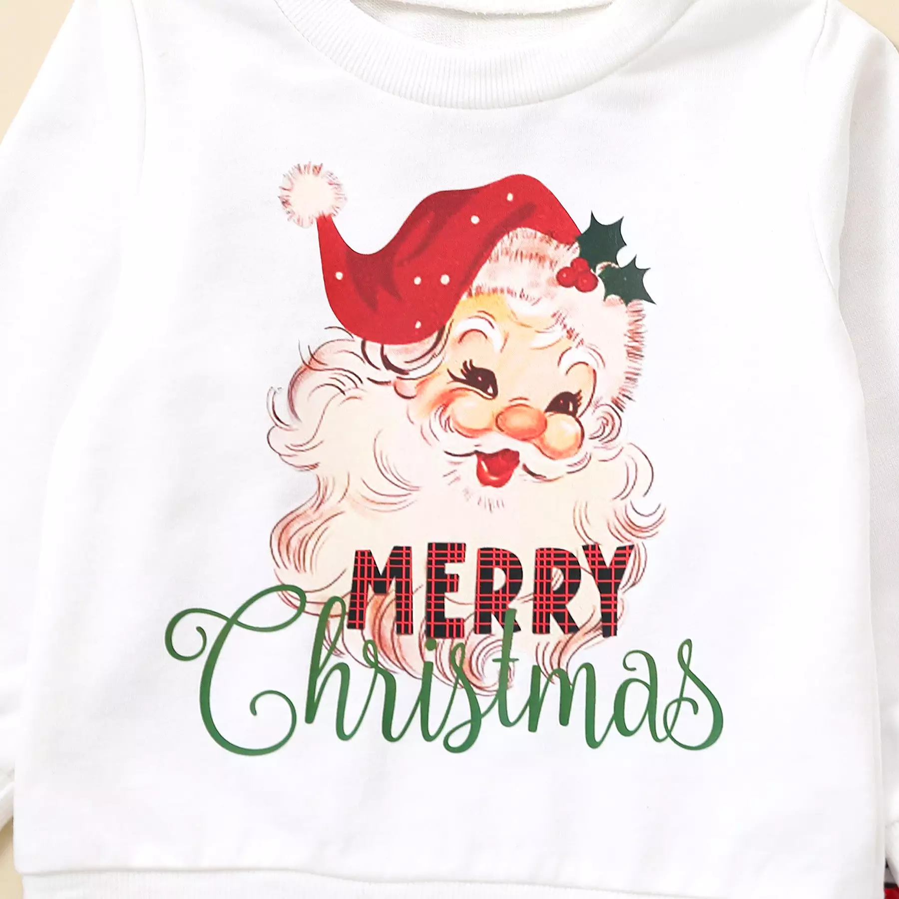 2 Pieces Set Baby Kid Girls Christmas Letters Cartoon Print Tops And Pants Wholesale 23101520