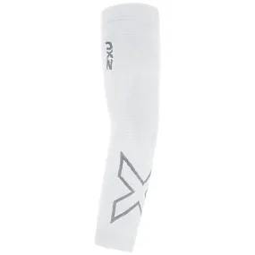 2XU Flex Compression Single Unisex White/Grey Arm Sleeve