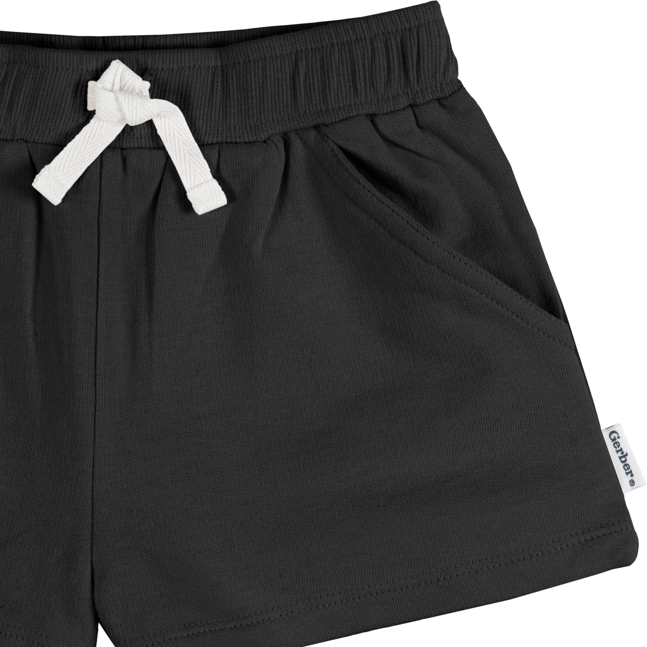 3-Pack Baby & Toddler Girls Black, Pink, & Grey Knit Shorts