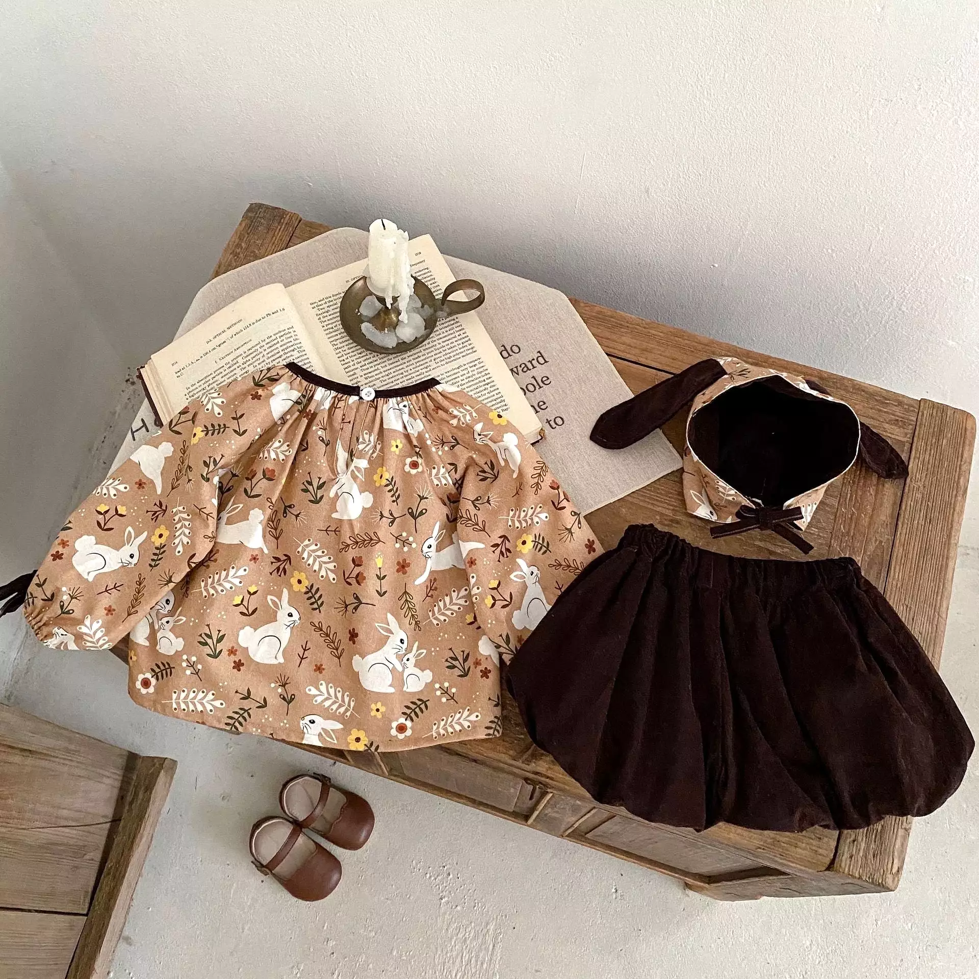 3 Pieces Set Baby Kid Girls Animals Print Tops Solid Color Shorts And Hat Wholesale 230828249