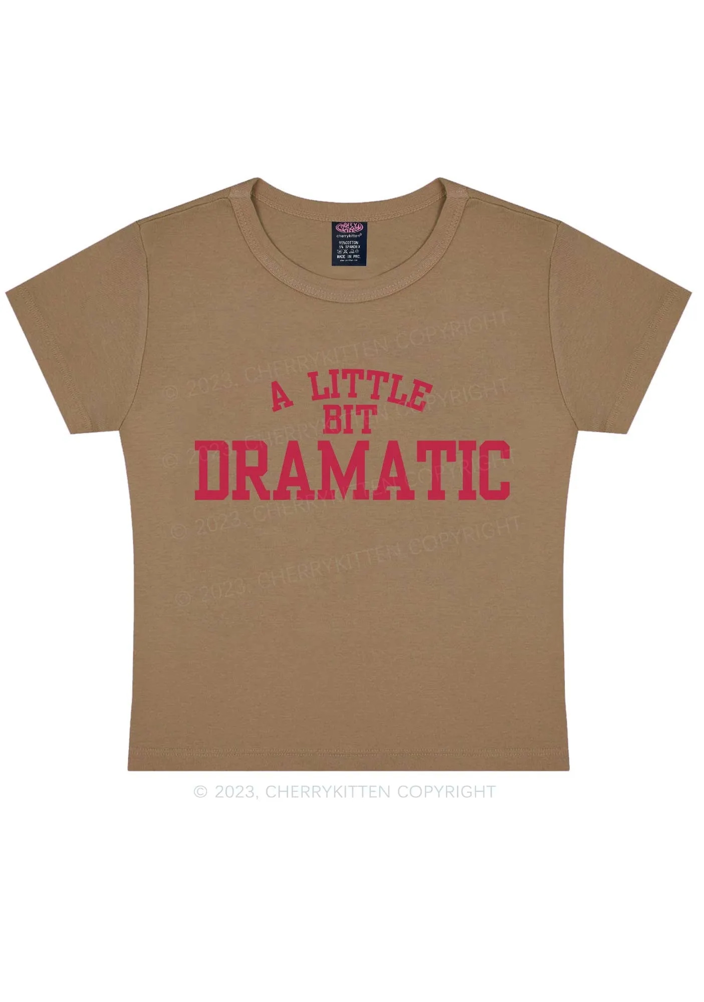 A Little Bit Dramatic Y2k Baby Tee