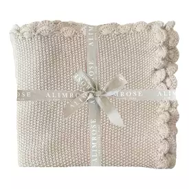 Alimrose Organic Mini Moss Stitch Baby Blanket - Latte