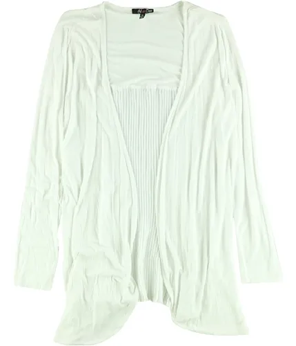 All @ Once Womens Pleated Cardigan Sweater