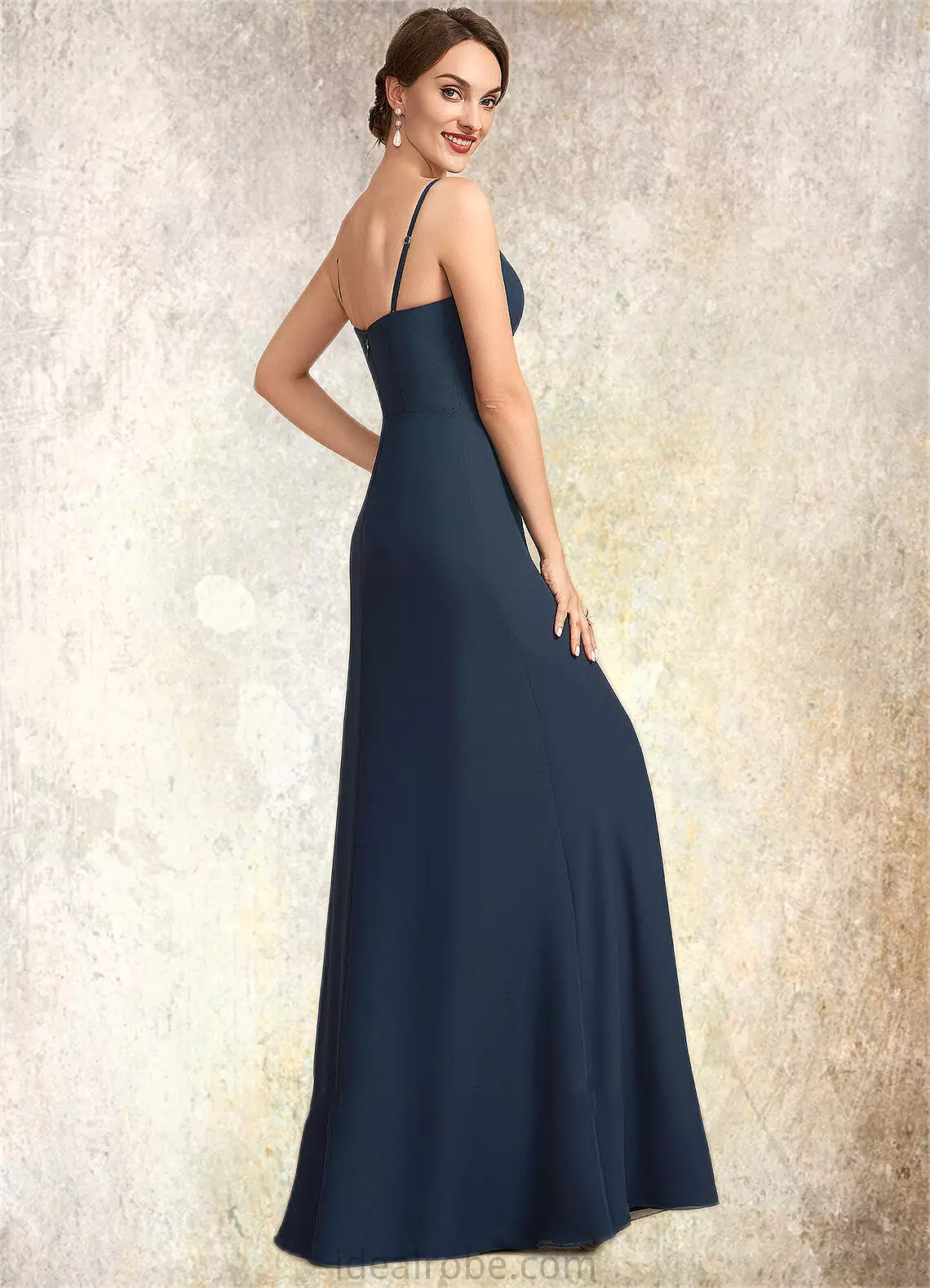 Anastasia A-Line Square Neckline Floor-Length Chiffon Mother of the Bride Dress STK126P0014818