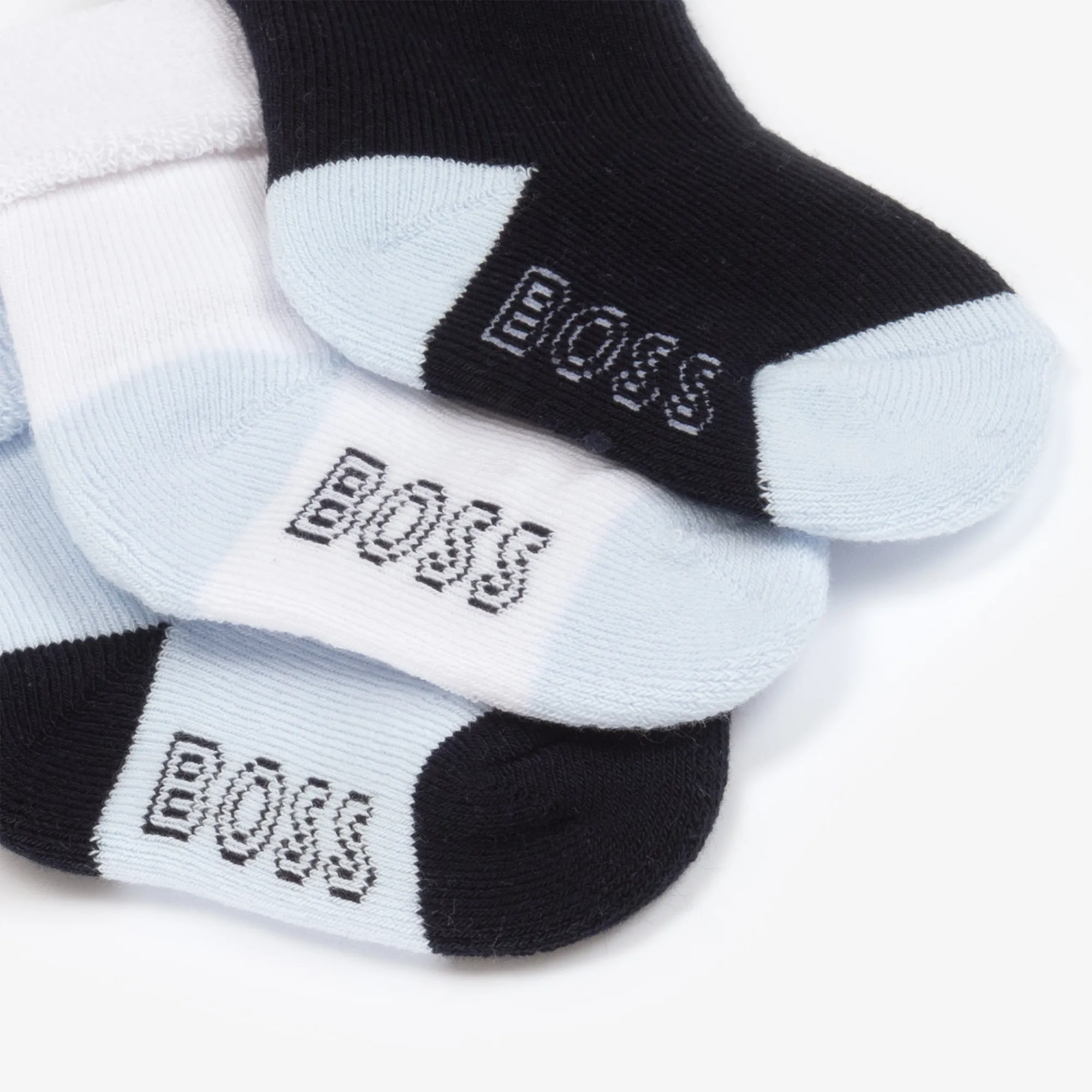 Baby Boys Blue Cotton Socks (3 Pack)