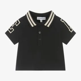 Baby Boys Navy Blue Cotton EA Polo Shirt