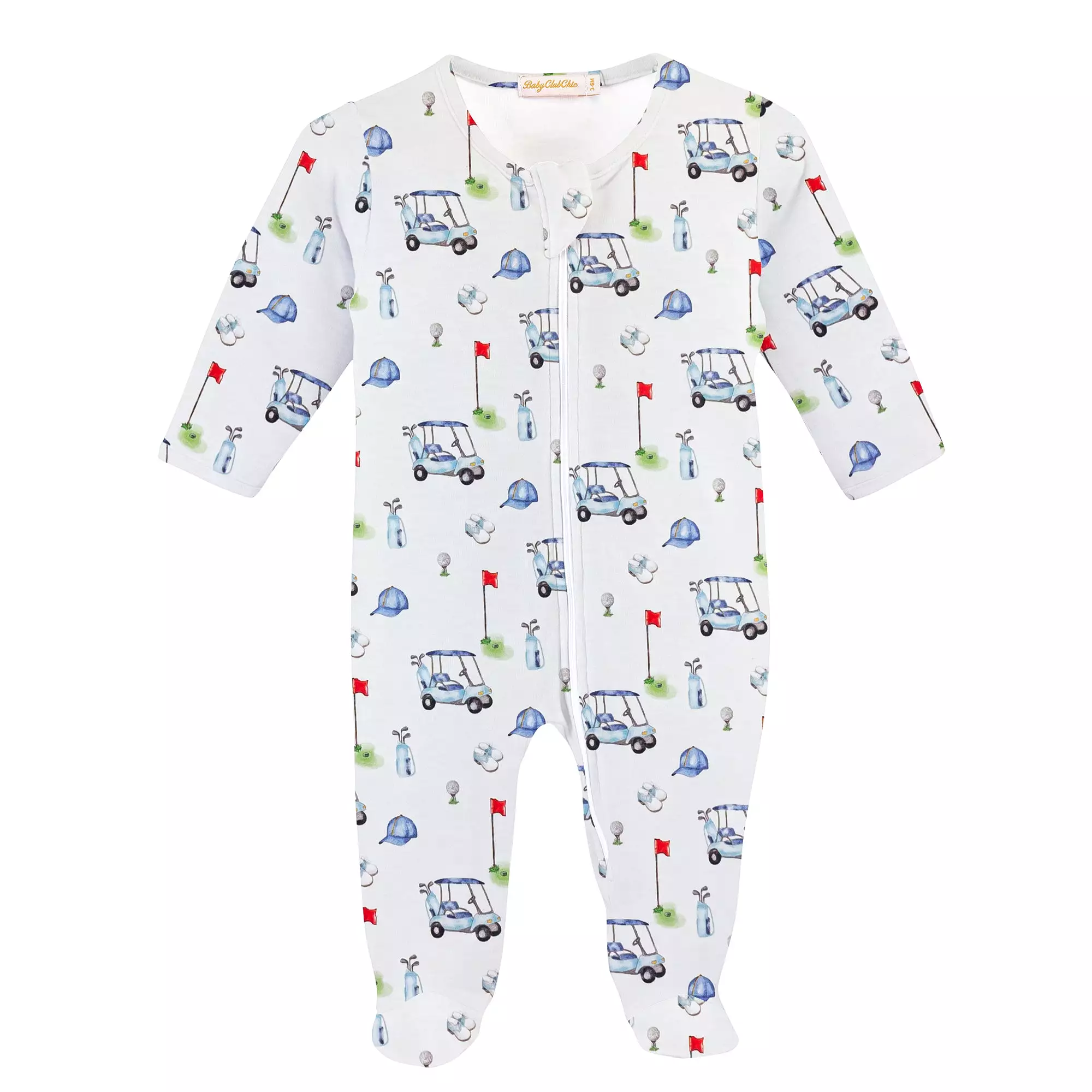 Baby Club Chic - Golf Club Zip Footie