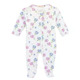 Baby Club Chic - Lilac Hydrangeas Zip Footie