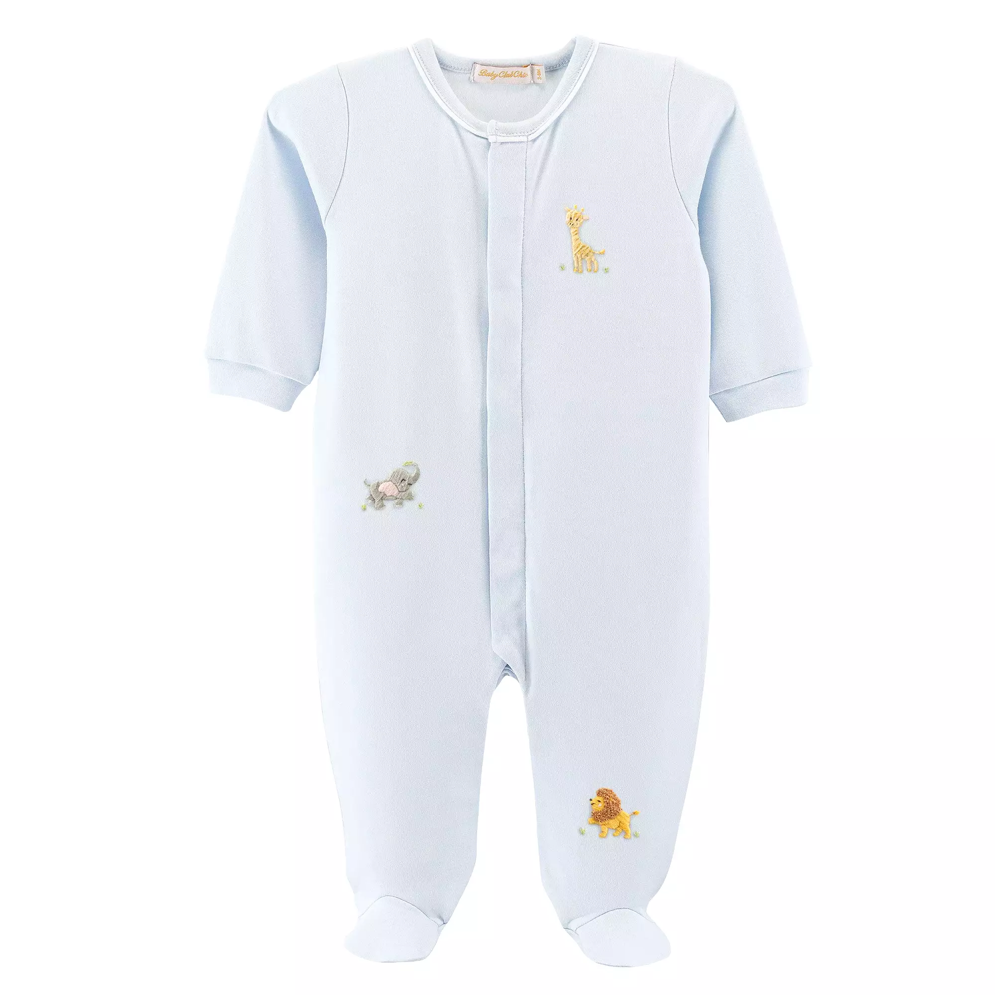 Baby Club Chic - Safari Adventure Embroidered Footie