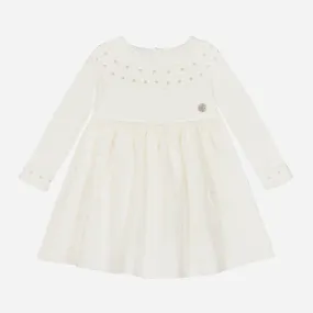 Baby Girls Ivory Knit & Tulle Dress