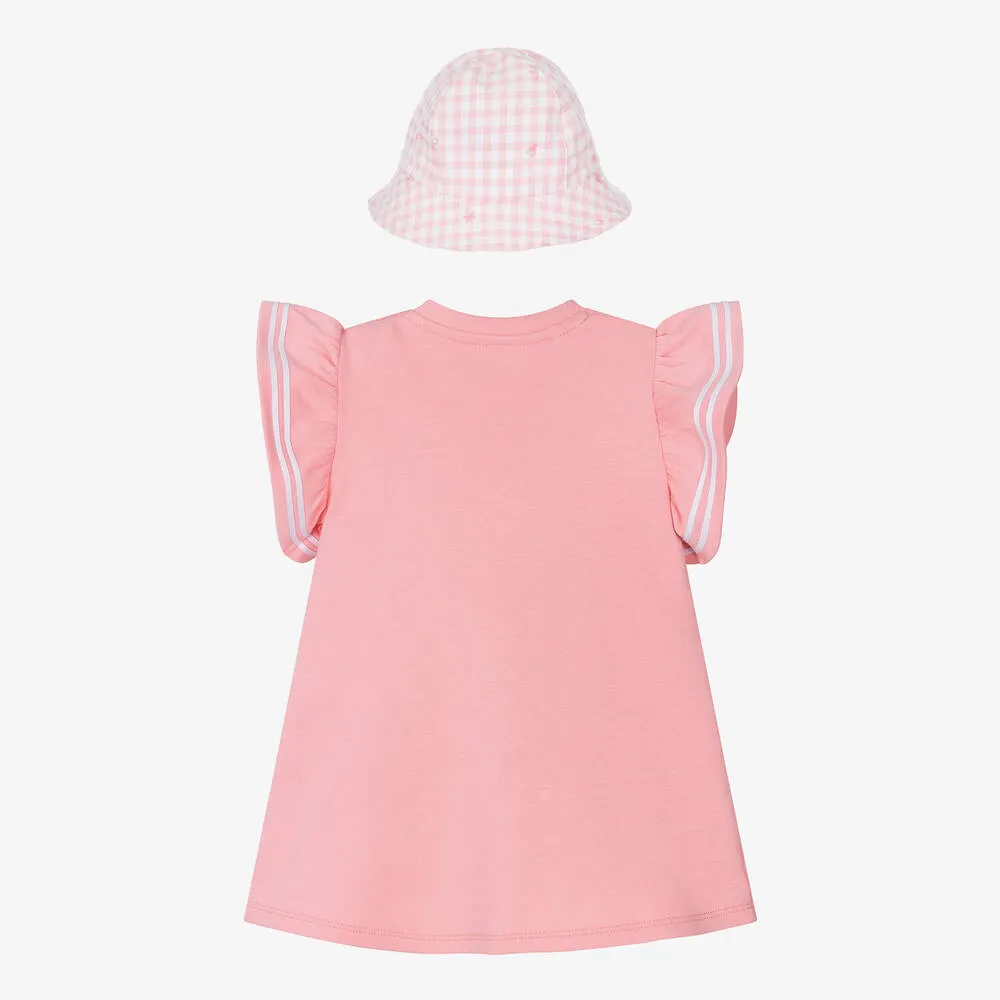 Baby Girls Pink Cotton Sea Life Dress Set