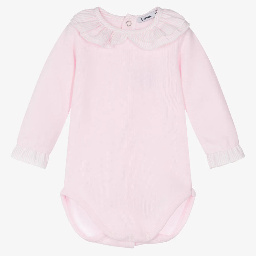 Baby Girls Pink Jersey Knit Bodyvest