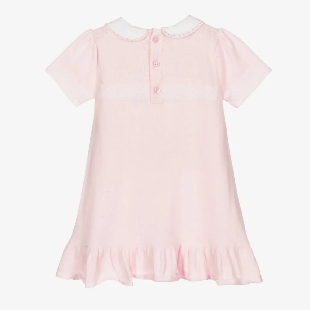 Baby Girls Pink Knit Dress Set