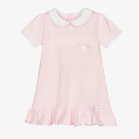 Baby Girls Pink Knit Dress Set