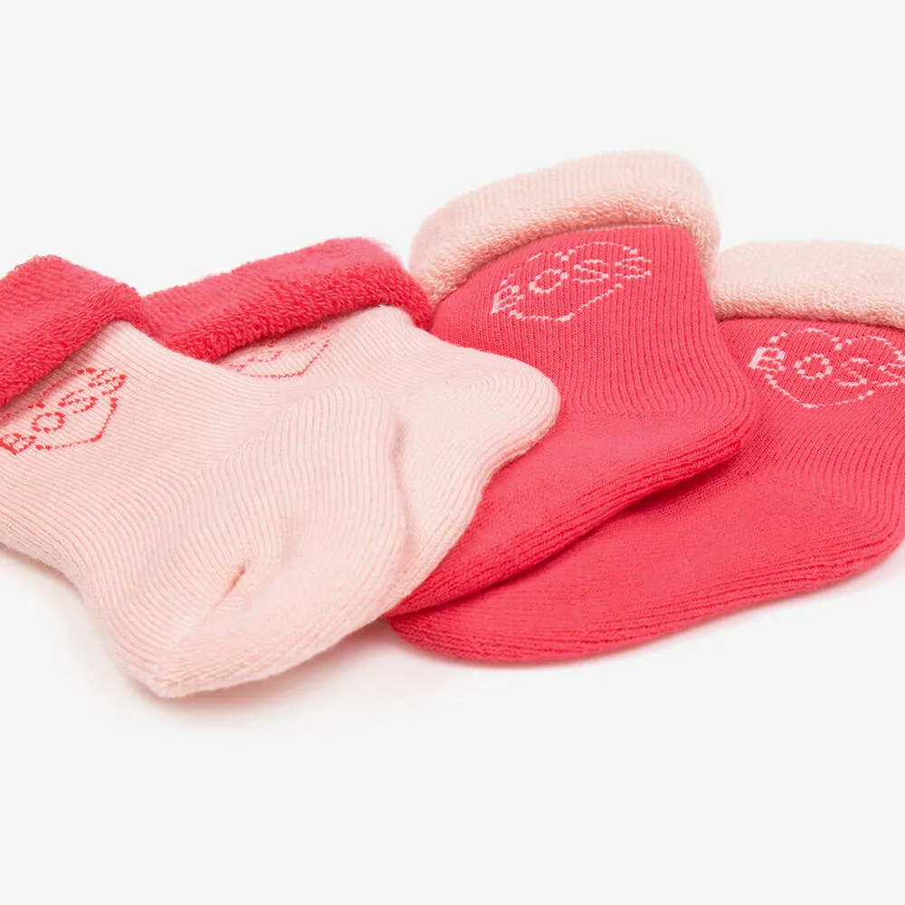 Baby Girls Pink Socks (2 Pack)