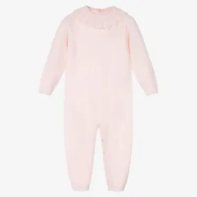 Baby Girls Pink Wool Knit Romper