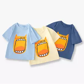 Baby Kid Boys Cartoon Print Tops Wholesale 240409277