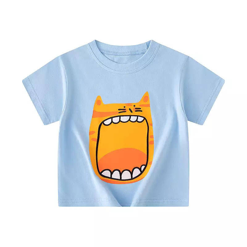 Baby Kid Boys Cartoon Print Tops Wholesale 240409277