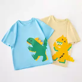 Baby Kid Boys Dinosaur Cartoon Print Tops Wholesale 240409271