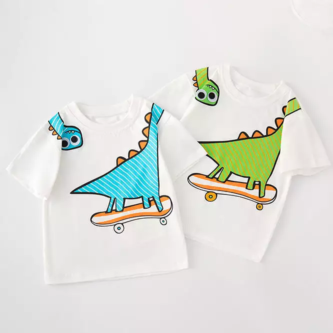 Baby Kid Boys Dinosaur Print Tops Wholesale 240409278