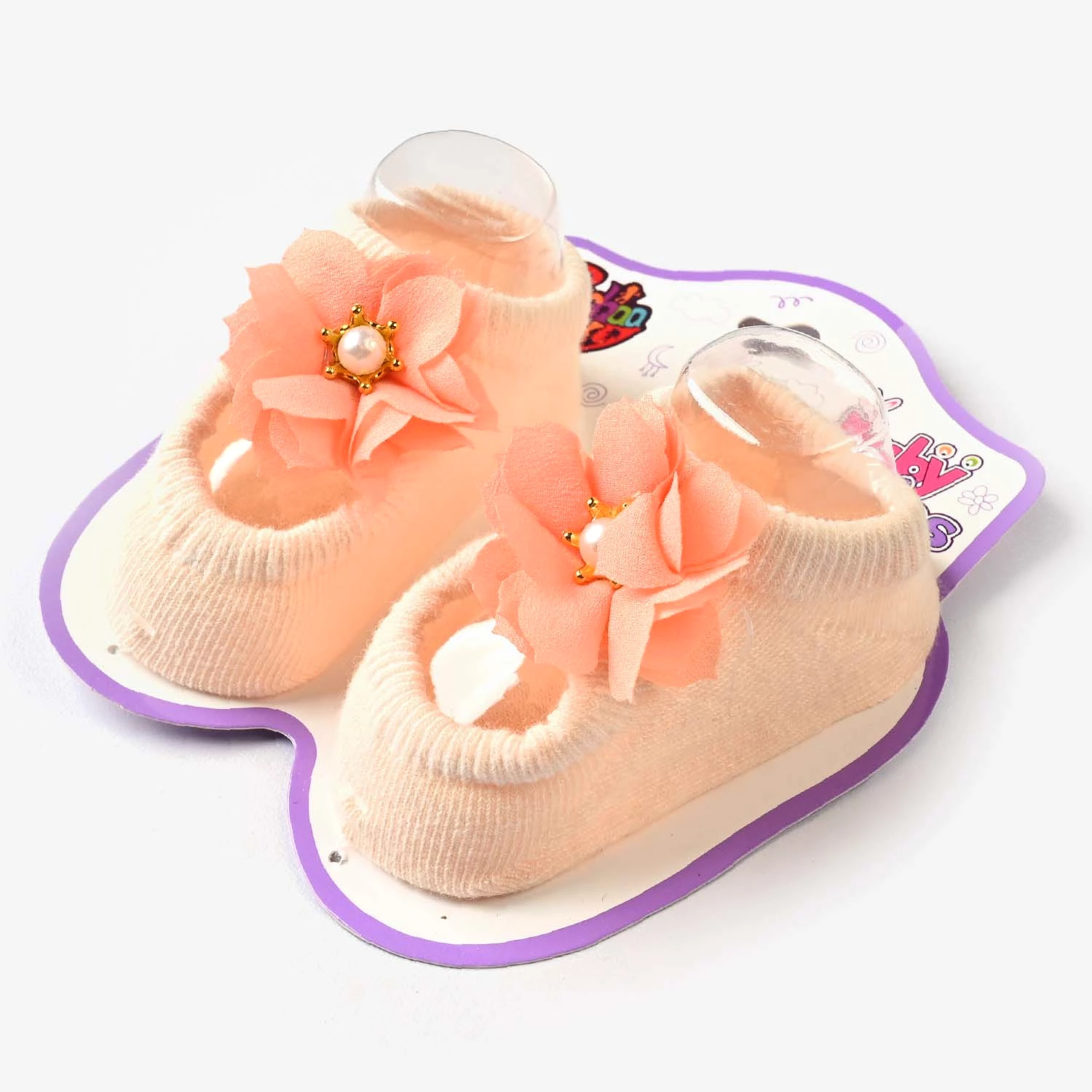 Baby Socks/Booties| Peach