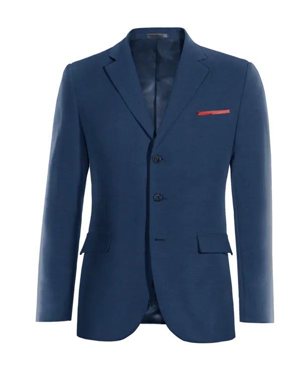  Blazer azul cobalto edición limitada de 3 botones con pañuelo