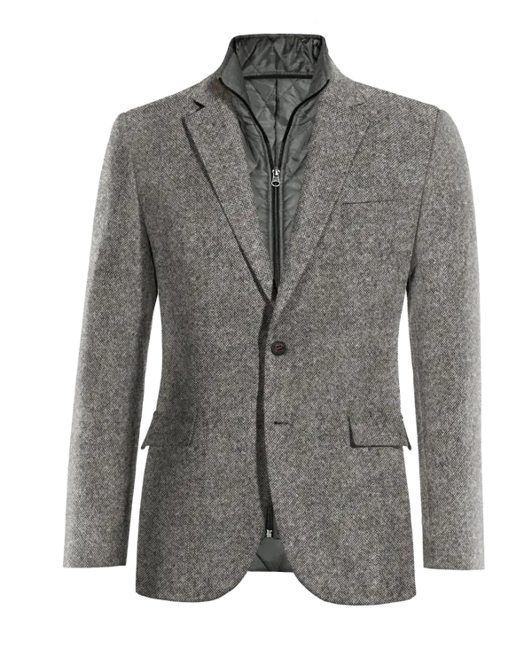  Blazer gris claro de donegal tweed edición limitada