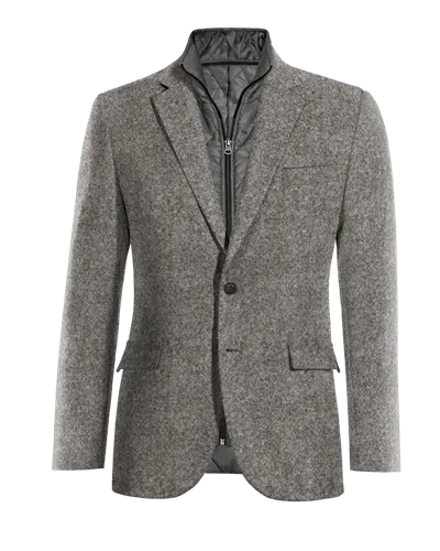  Blazer gris claro de donegal tweed edición limitada