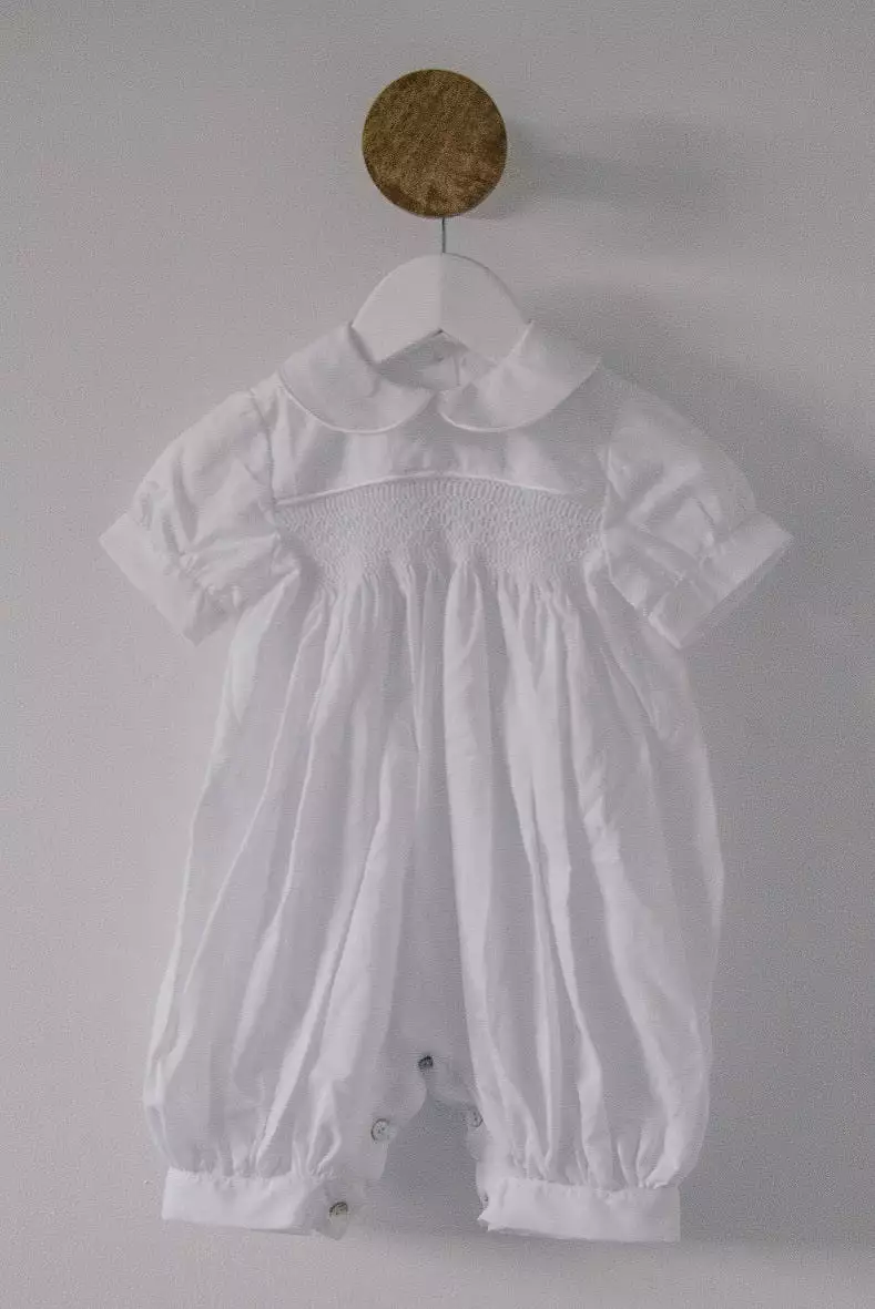 Blue Goose Alexander Cotton White Heirloom Romper