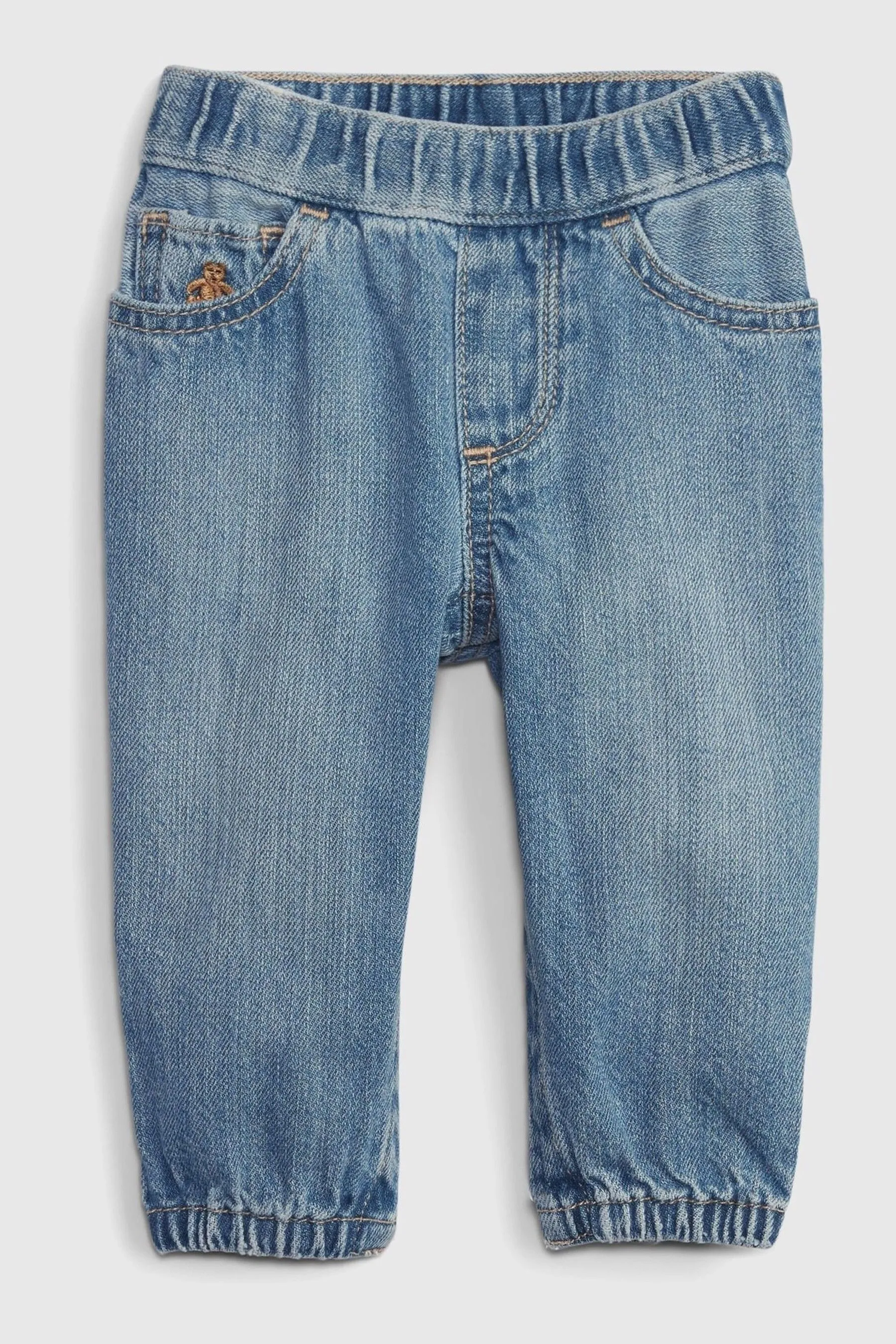 Blue Pull On Bubble Jeans (Newborn-24mths)