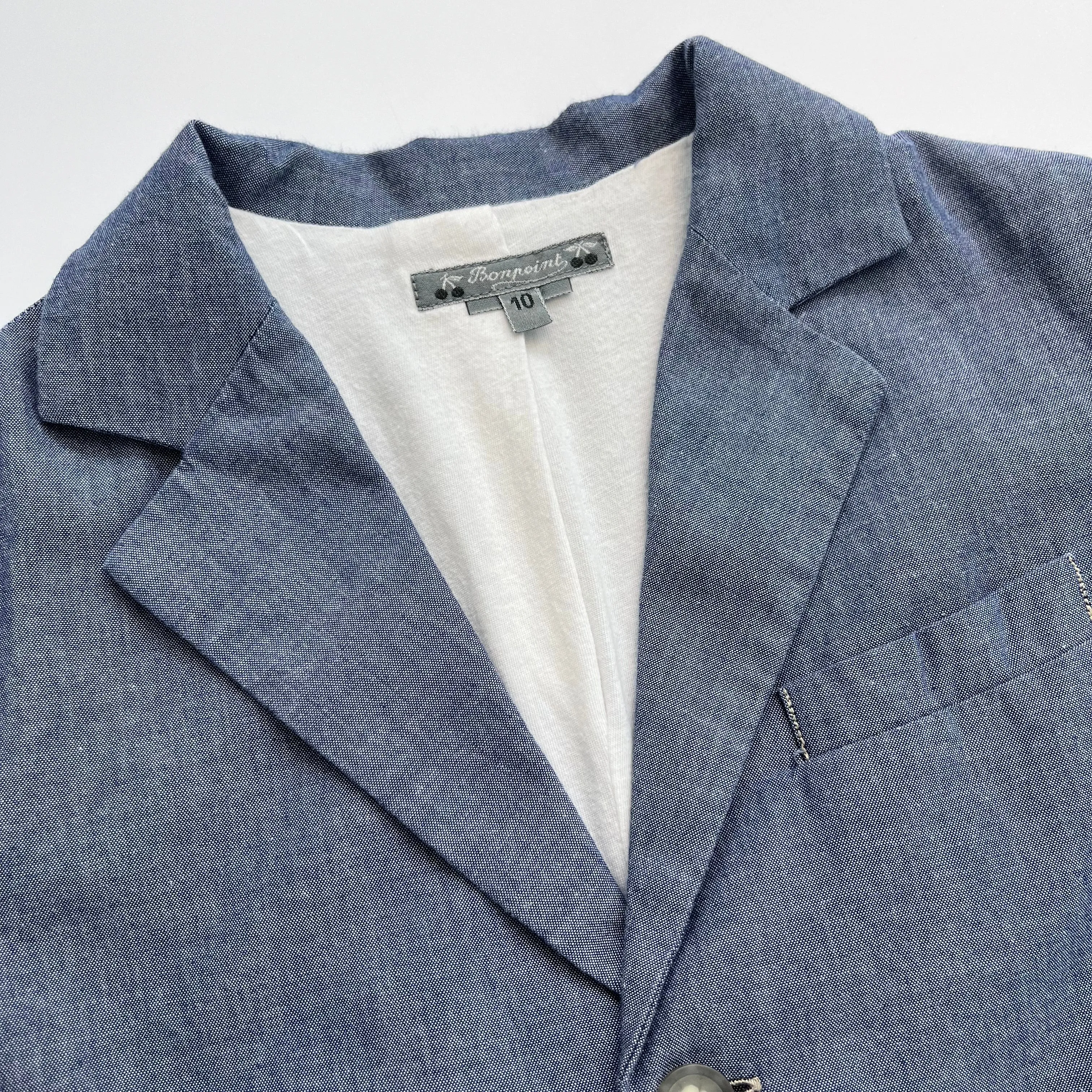 Bonpoint Blue Chambray Blazer: 10 Years