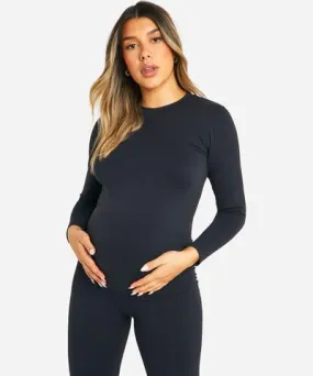 boohoo Womens Maternity Soft Touch Longsleeve Basic Top