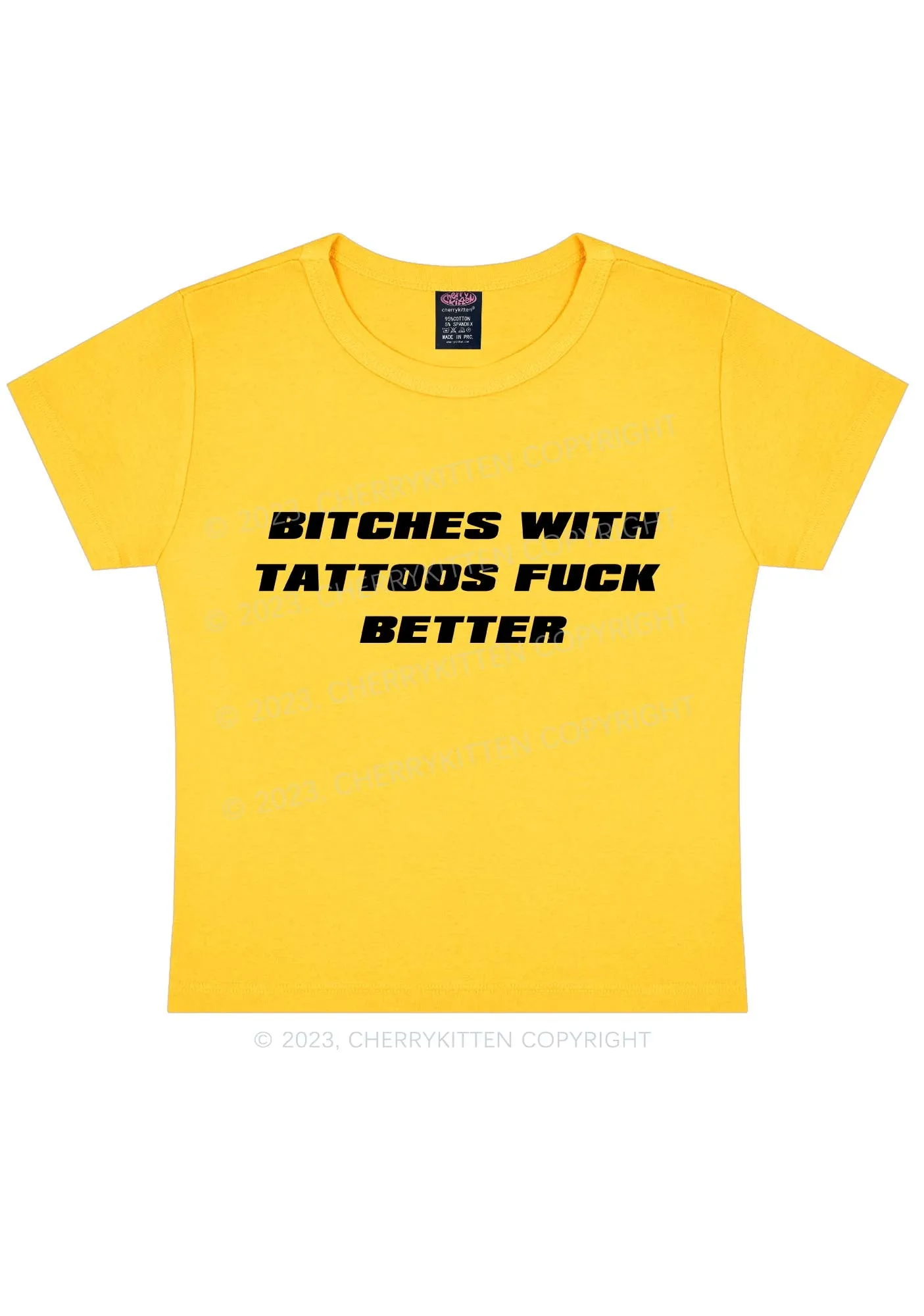 Bxxches With Tattoos Fxxk Better Y2k Baby Tee