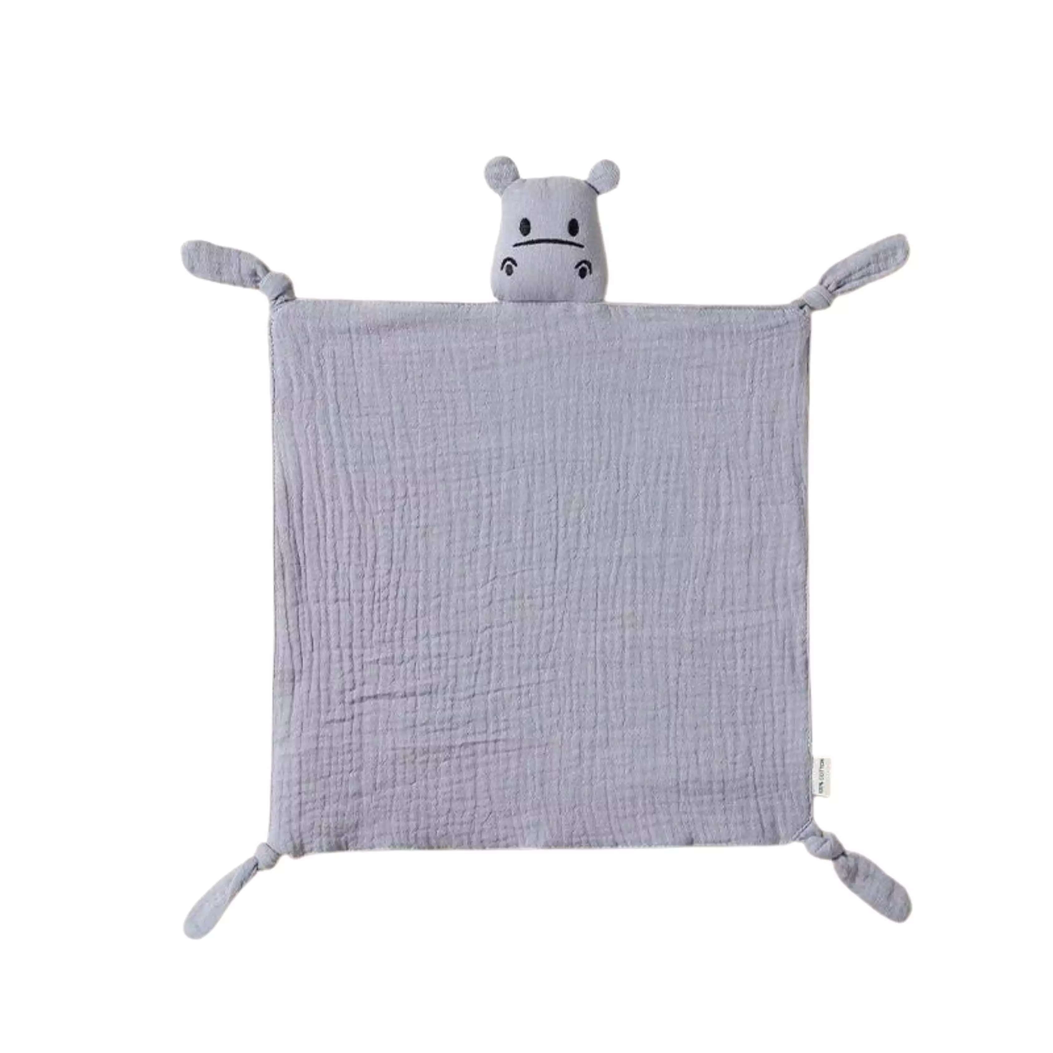 Cotton Baby Comforter Harry The Hippo in Silver