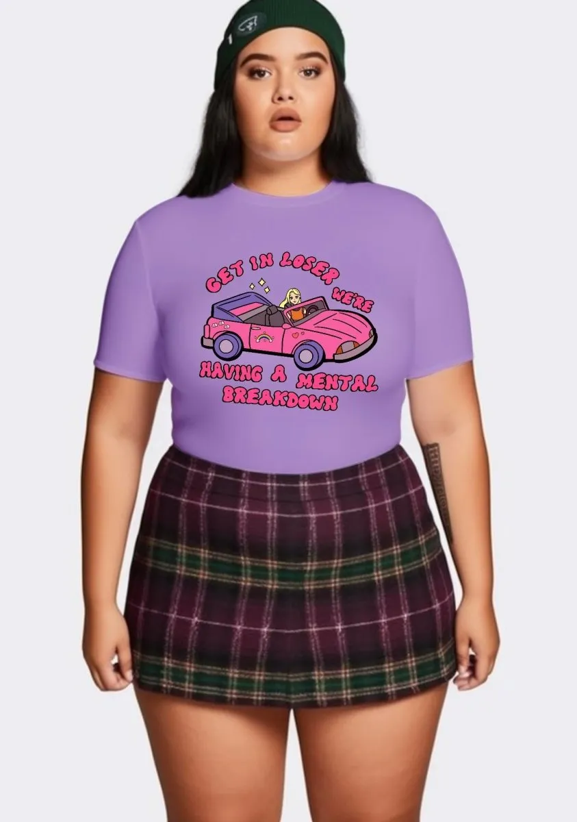 Curvy Get In The Car Baby Tee