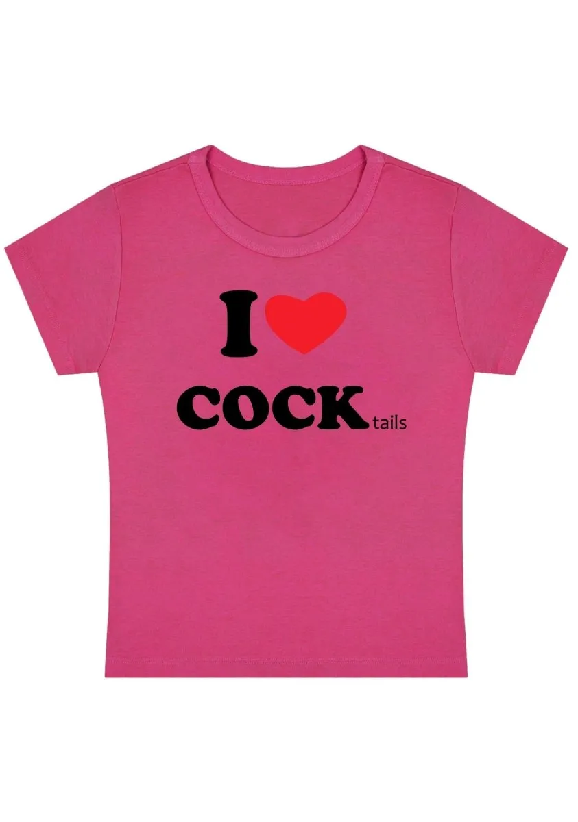 Curvy I Love Cocktails Baby Tee