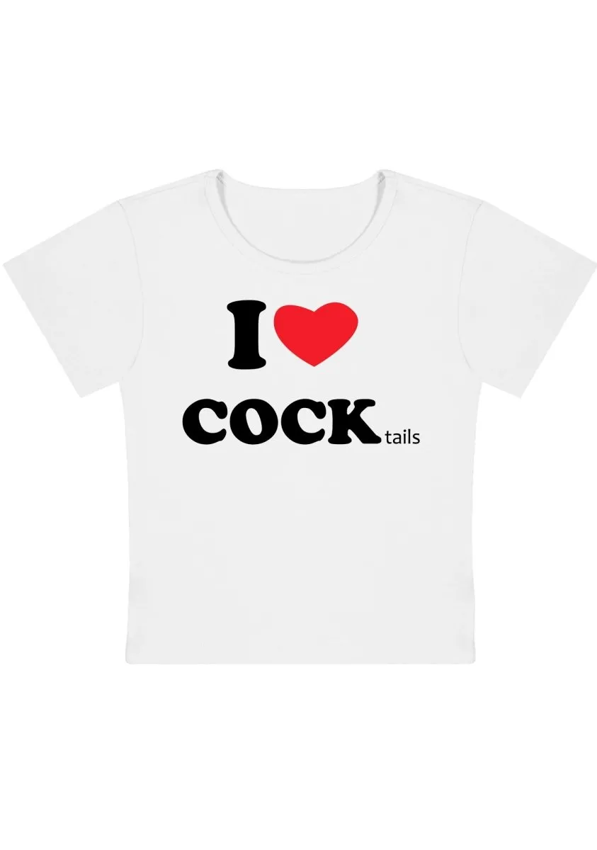 Curvy I Love Cocktails Baby Tee