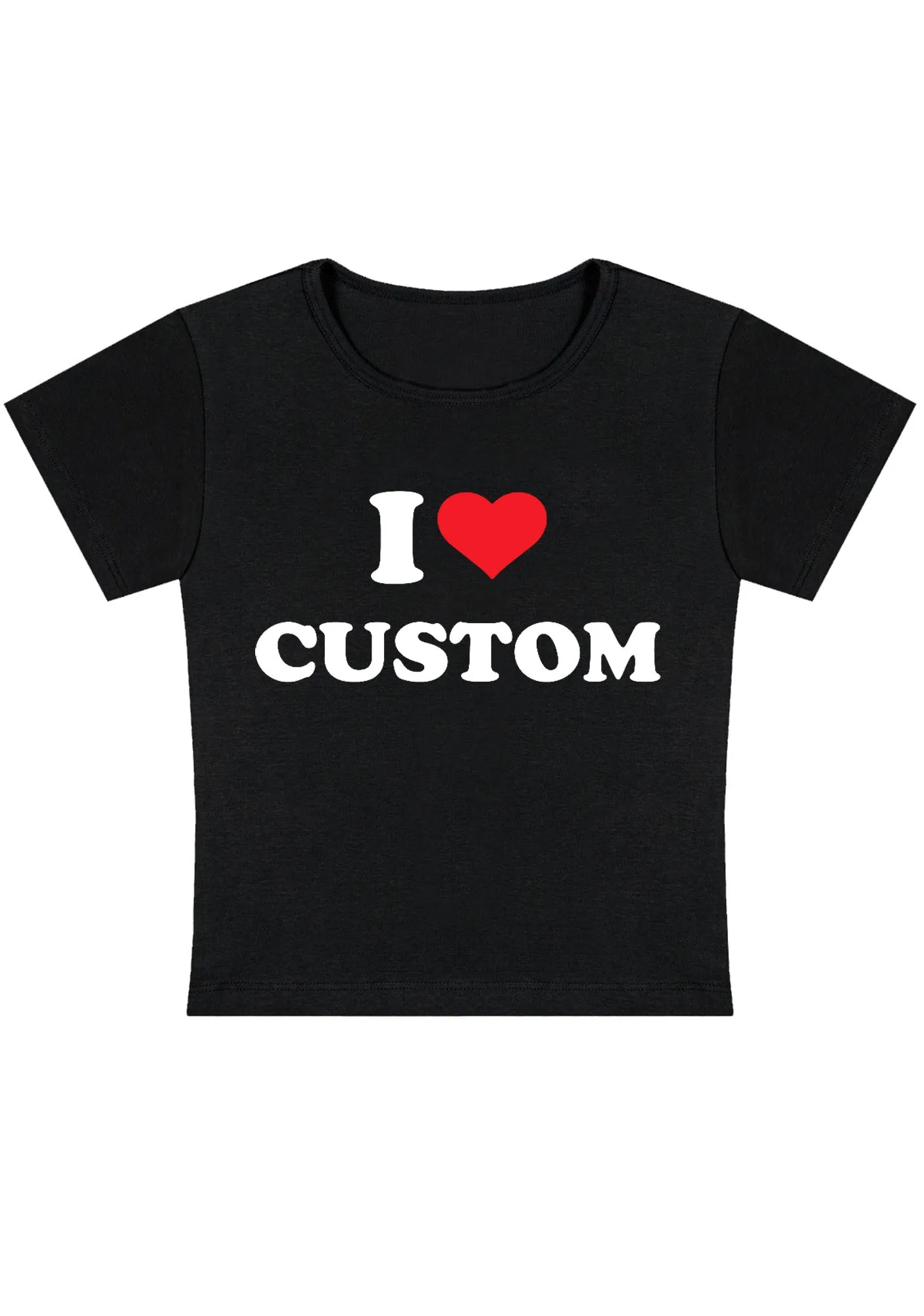 Curvy I Love Custom Personalized  Baby Tee