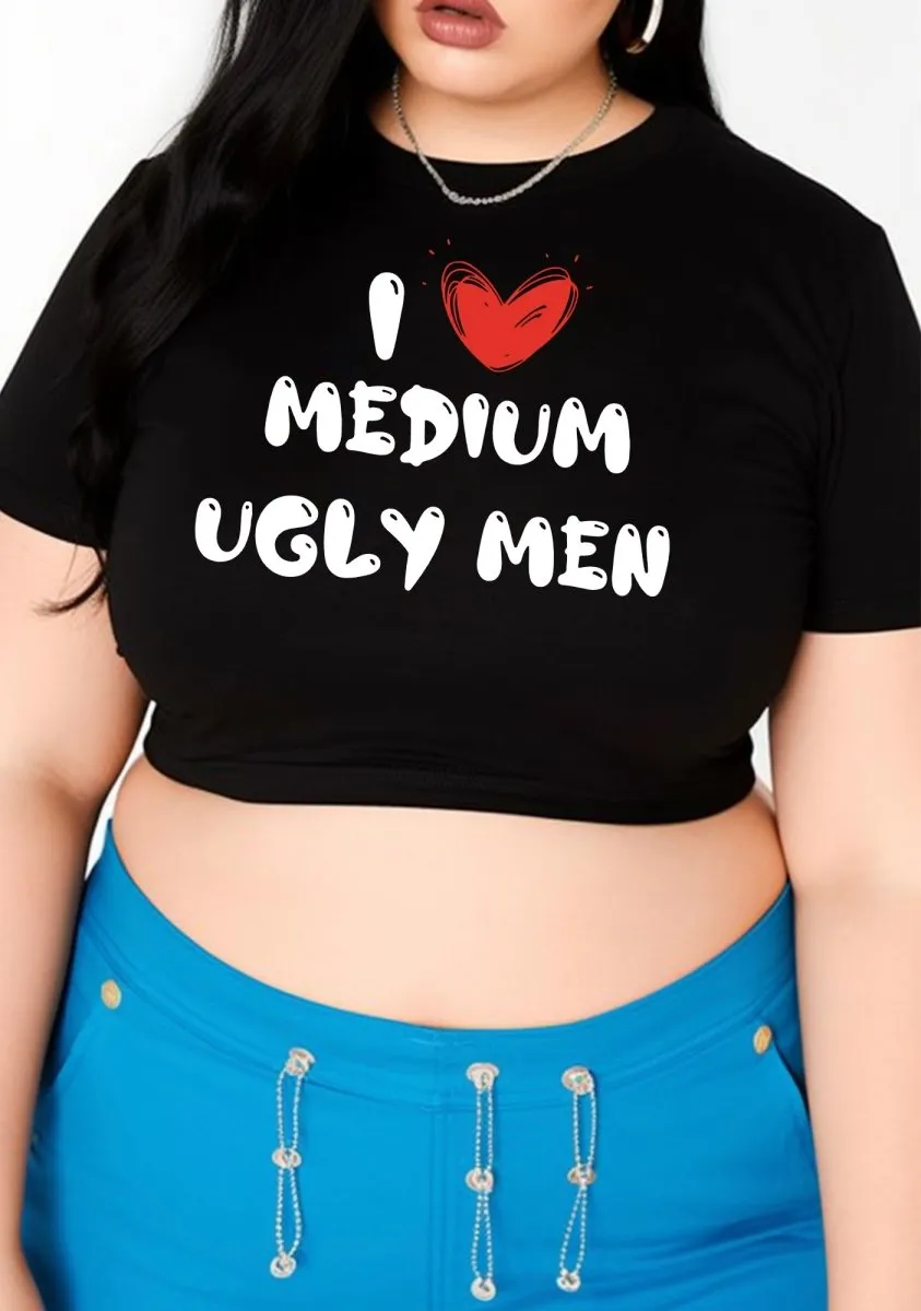 Curvy I Love Medium Baby Tee