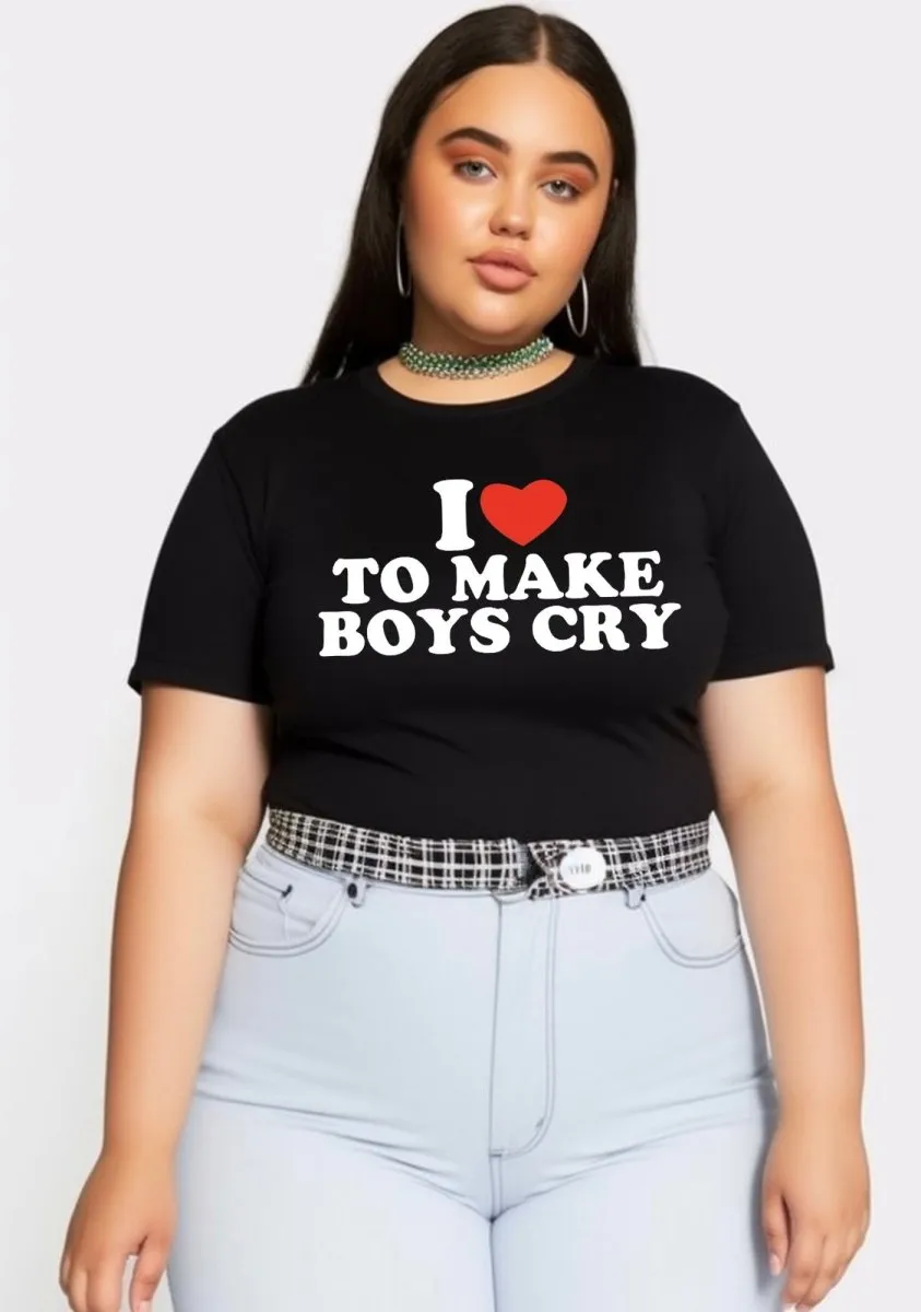 Curvy Love To Make Boys Cry Baby Tee