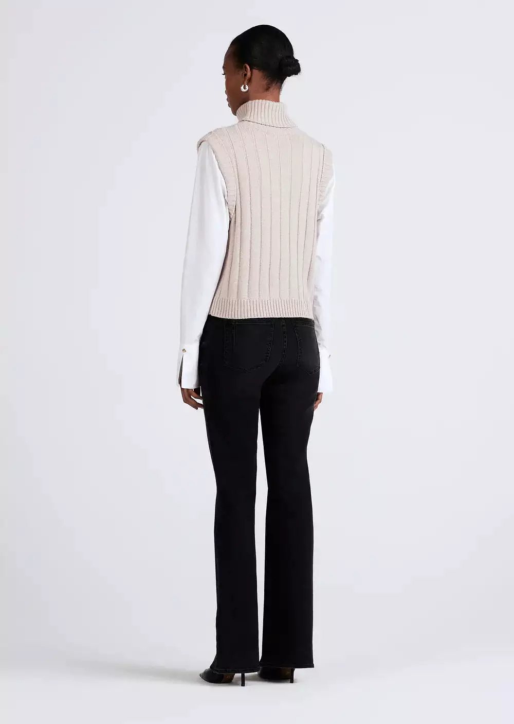 Derek Lam 10 Crosby Paola Mixed Media Turtleneck Sweater