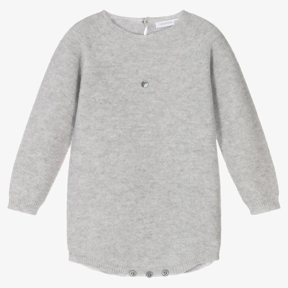 Grey Cashmere Knit Baby Shortie