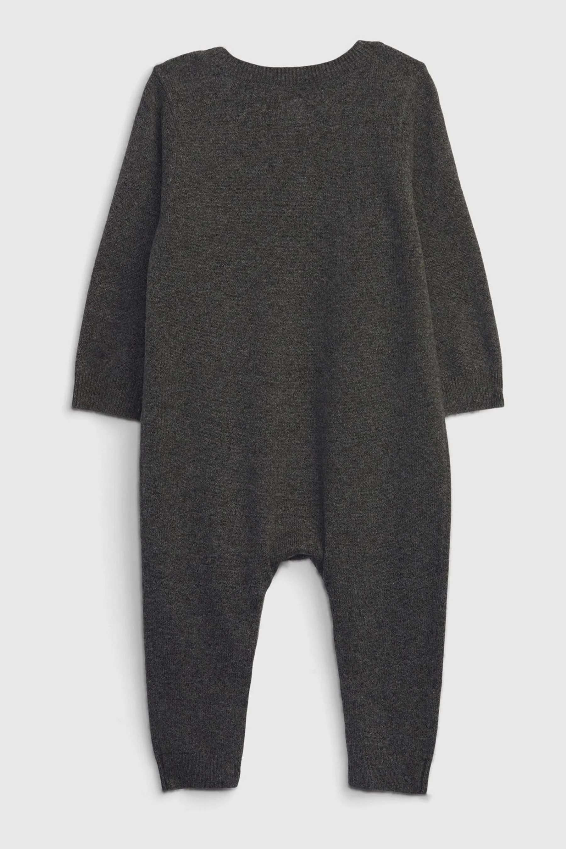 Grey CashSoft Heart Knit Long Sleeve Sleepsuit (Newborn - 24mths)