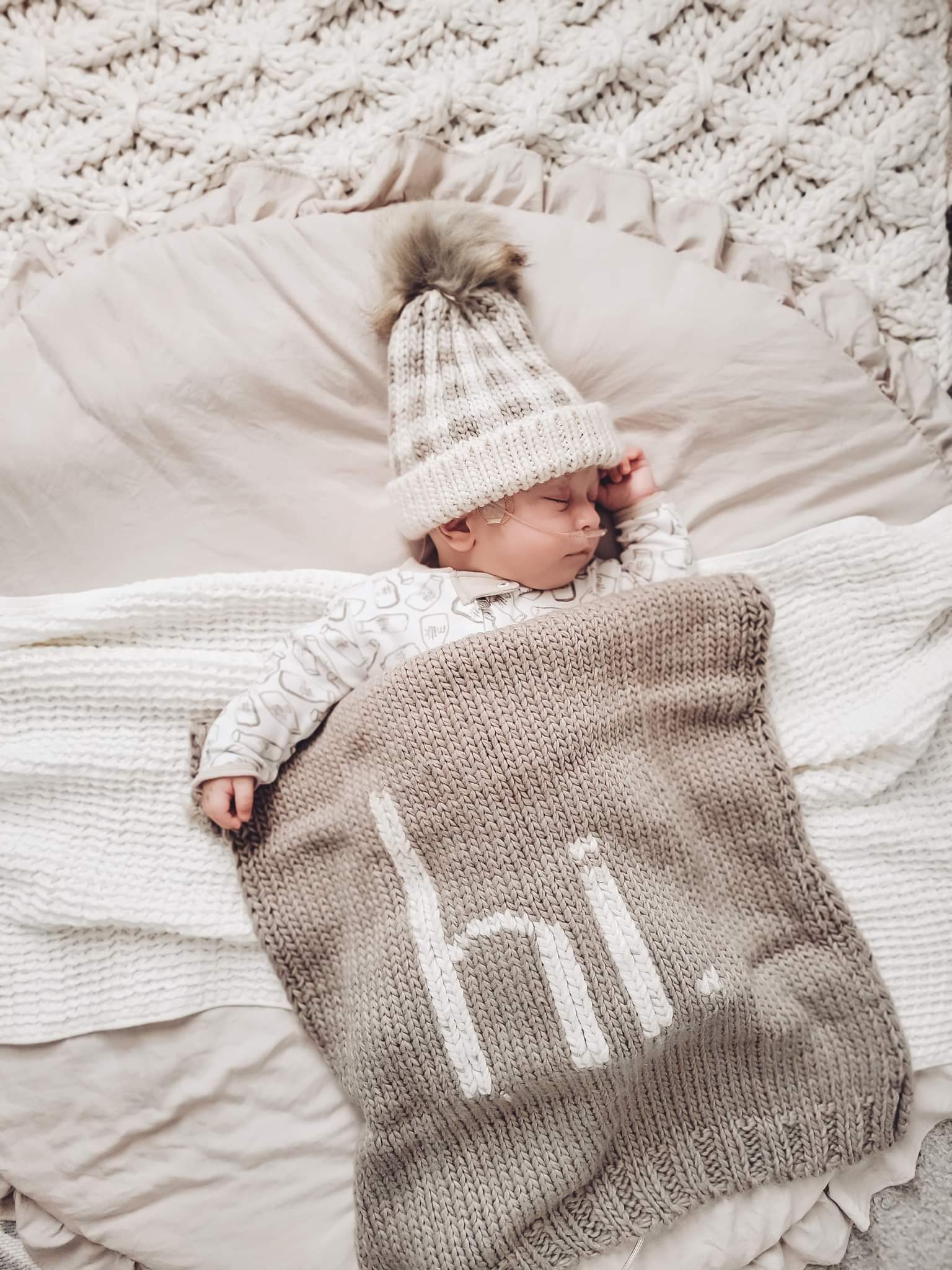 Huggalugs - Hi. Pebble Knit Baby Blanket