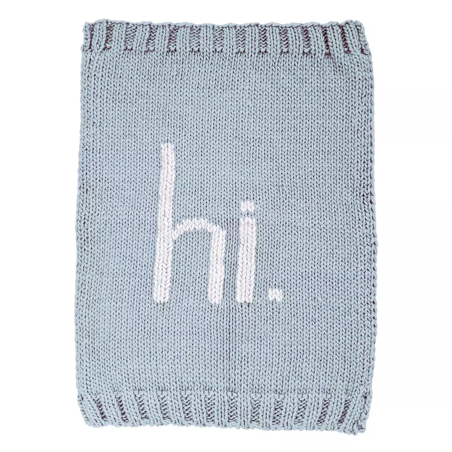 Huggalugs - Hi. Surf Blue Knit Baby Blanket