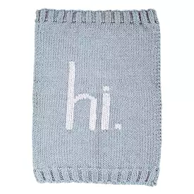 Huggalugs - Hi. Surf Blue Knit Baby Blanket