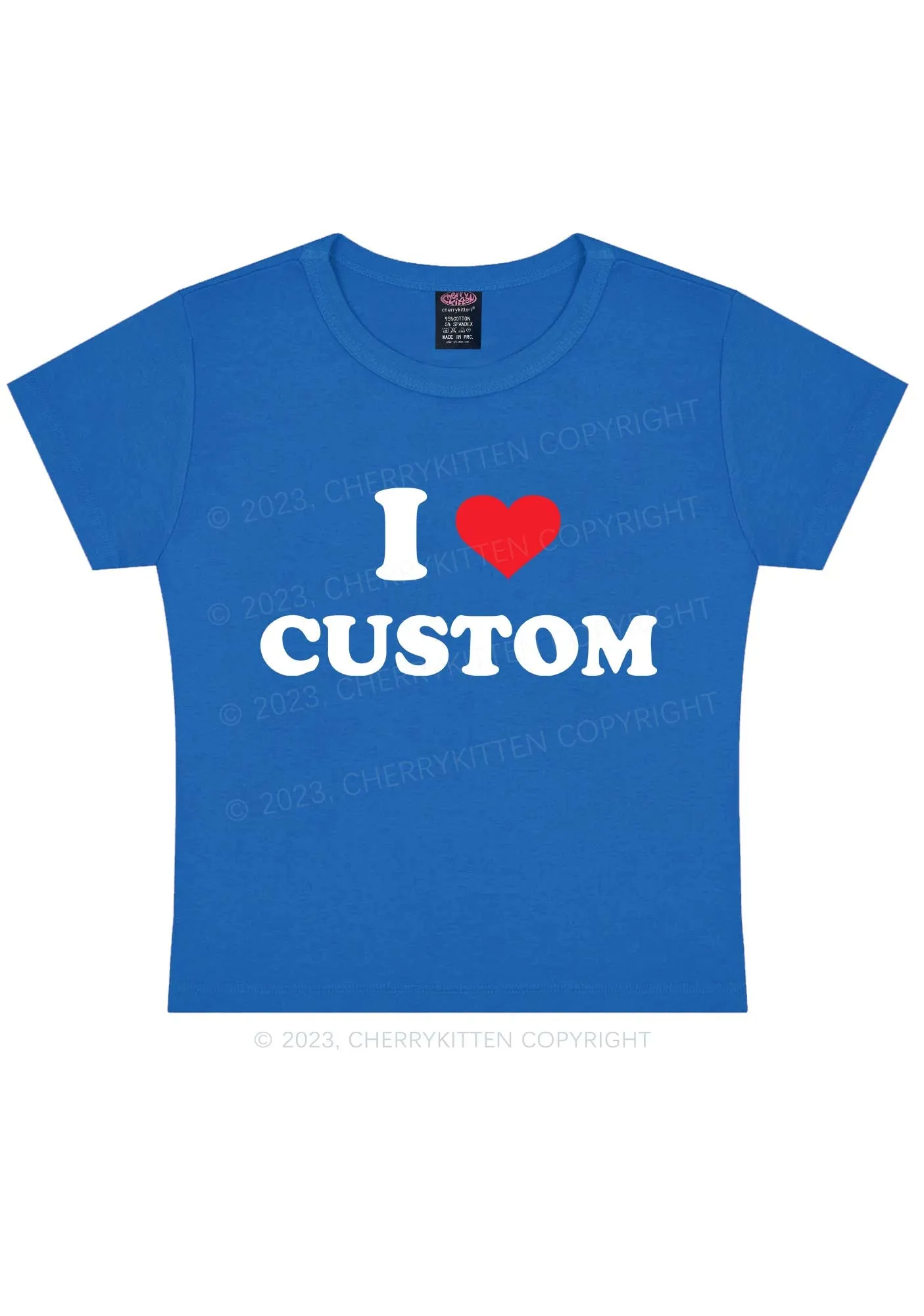 I Love Custom Personalized Y2k Baby Tee