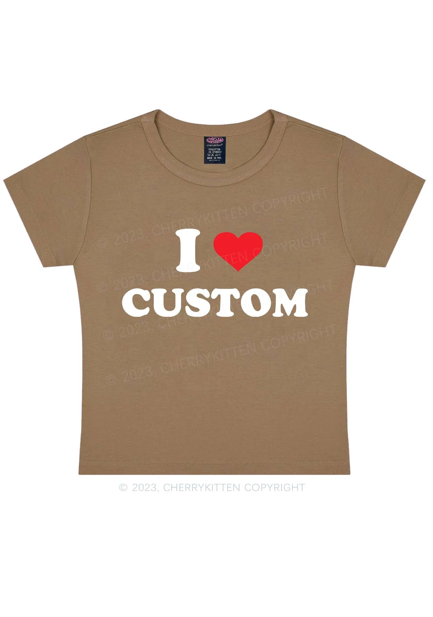 I Love Custom Personalized Y2k Baby Tee